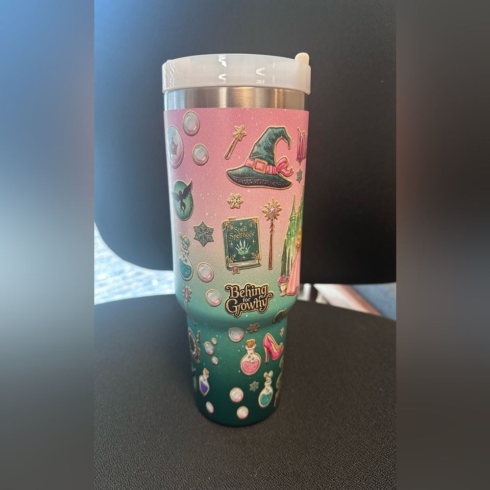 Wicked Themed 40 oz Insulated Cup with Handle - Picture 2 of 6